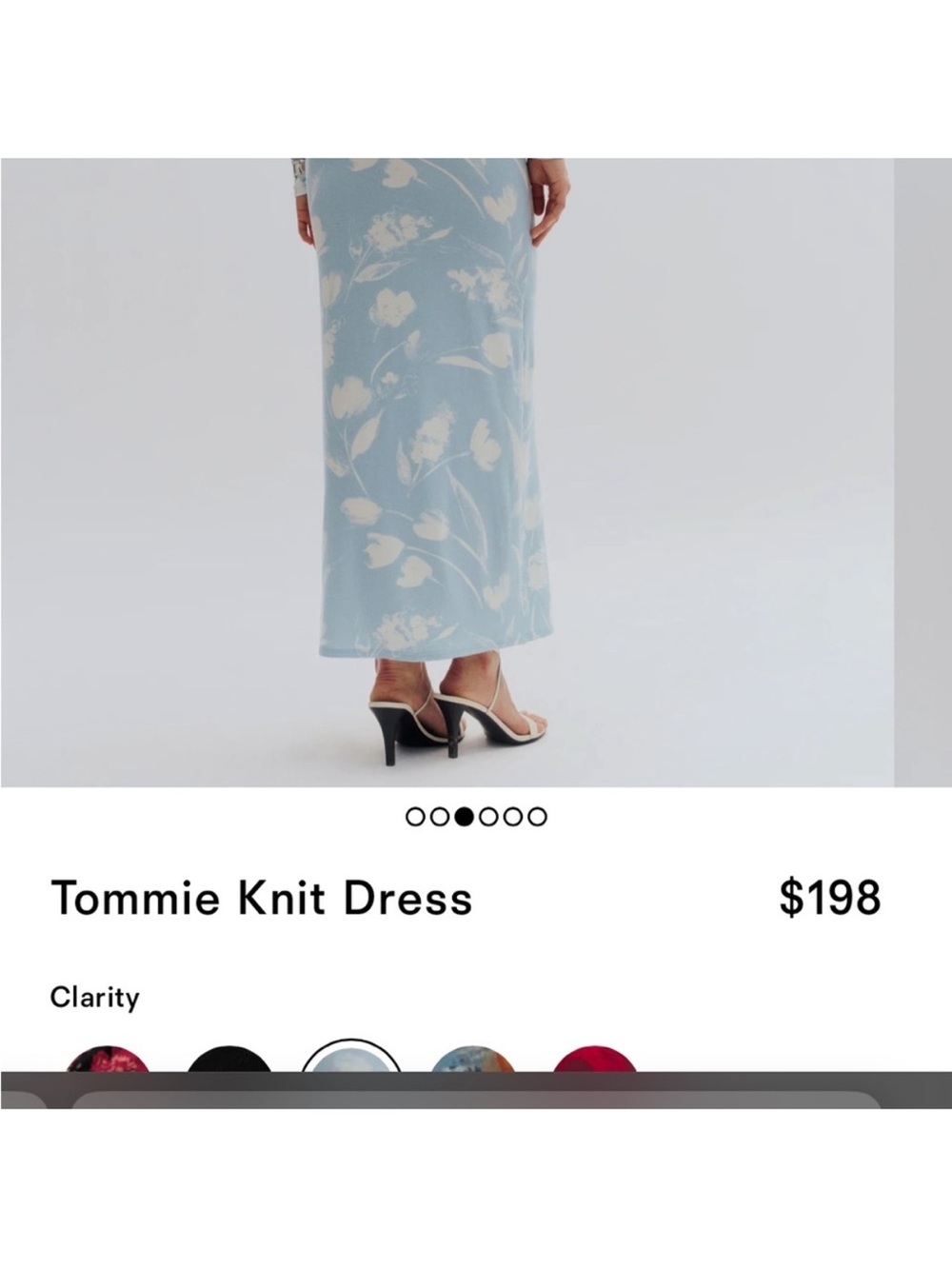 Reformation Tommie Knit Dress in Clarity XSP - Picture 3 of 7